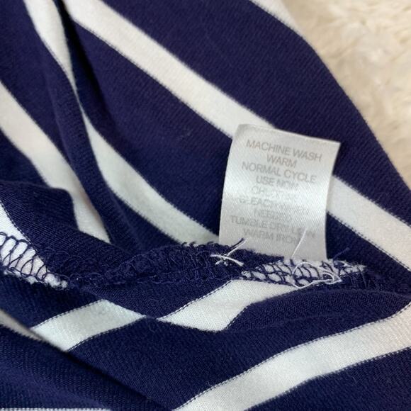Charming Charlie navy and white striped sleeveless skater dress, size med - Picture 8 of 9